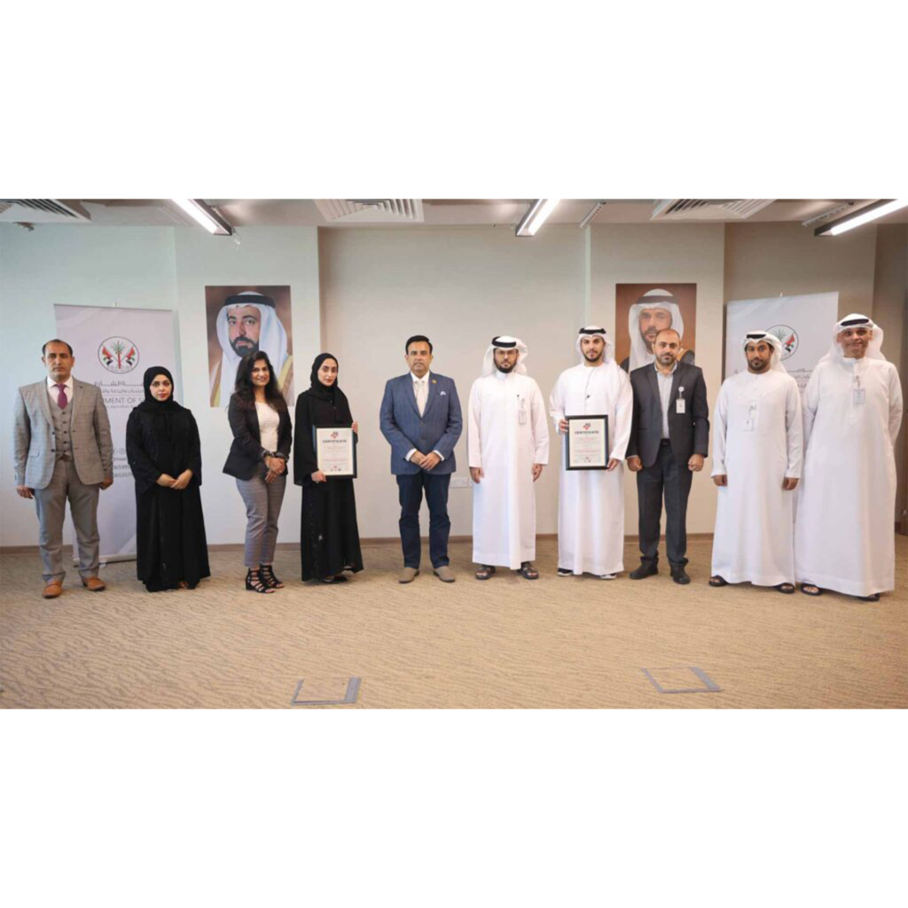 QSZ awarding prestigious ISO Certificates to the Department of Municipalities Affairs, Agriculture and Livrs Stock Departments, Government of Sharjah.
